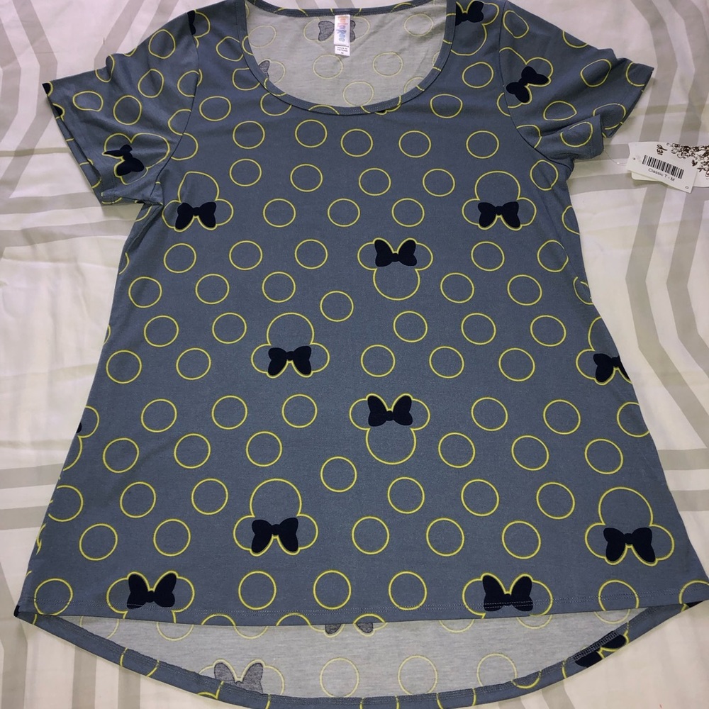 💥NWT💥LuLaRoe Disney Blue and Lime Green Shirt